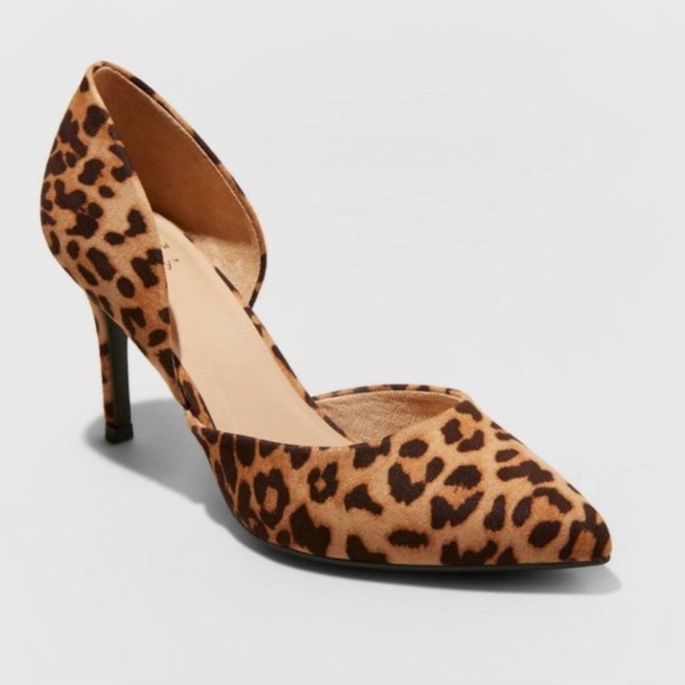Leopard Print Heels | A New Day Lacey Dorsay Shoes Womens size 7